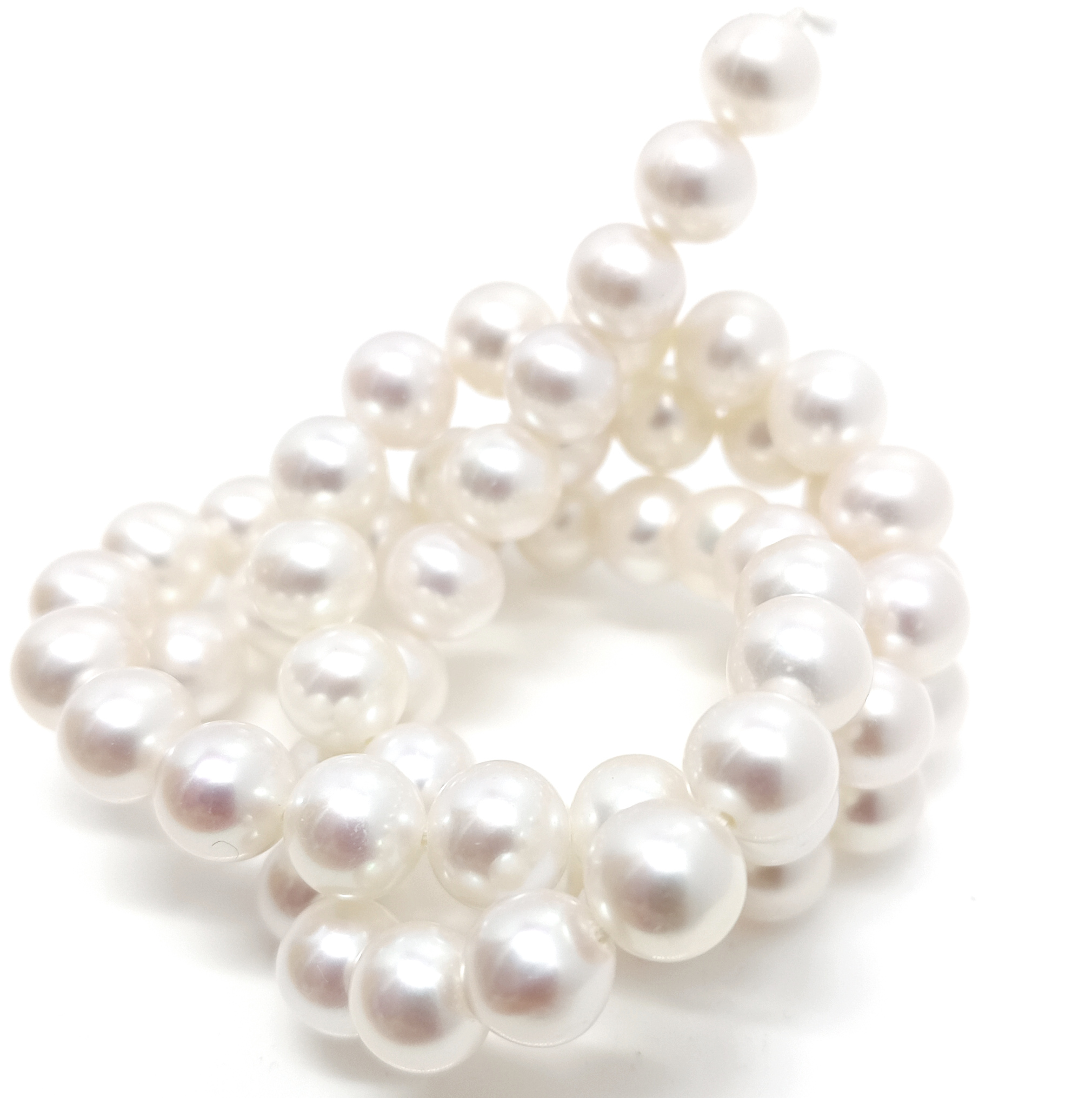 White 7-7.5mm AAA Round Pearls